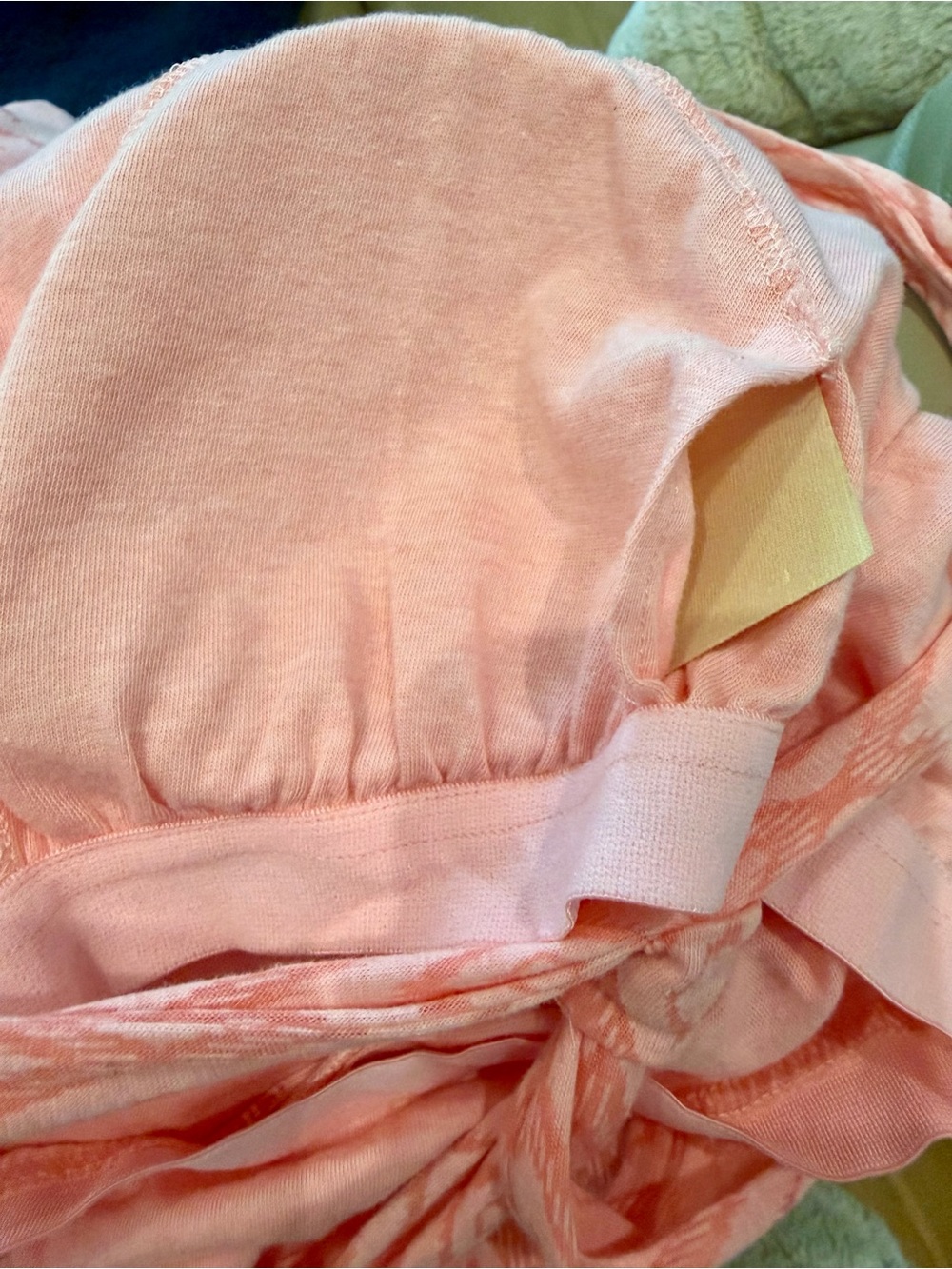 Dakini Pink Geometric Midi Dress Built-In Bra Removable Pads NWOT L Crisscross - Picture 11 of 15